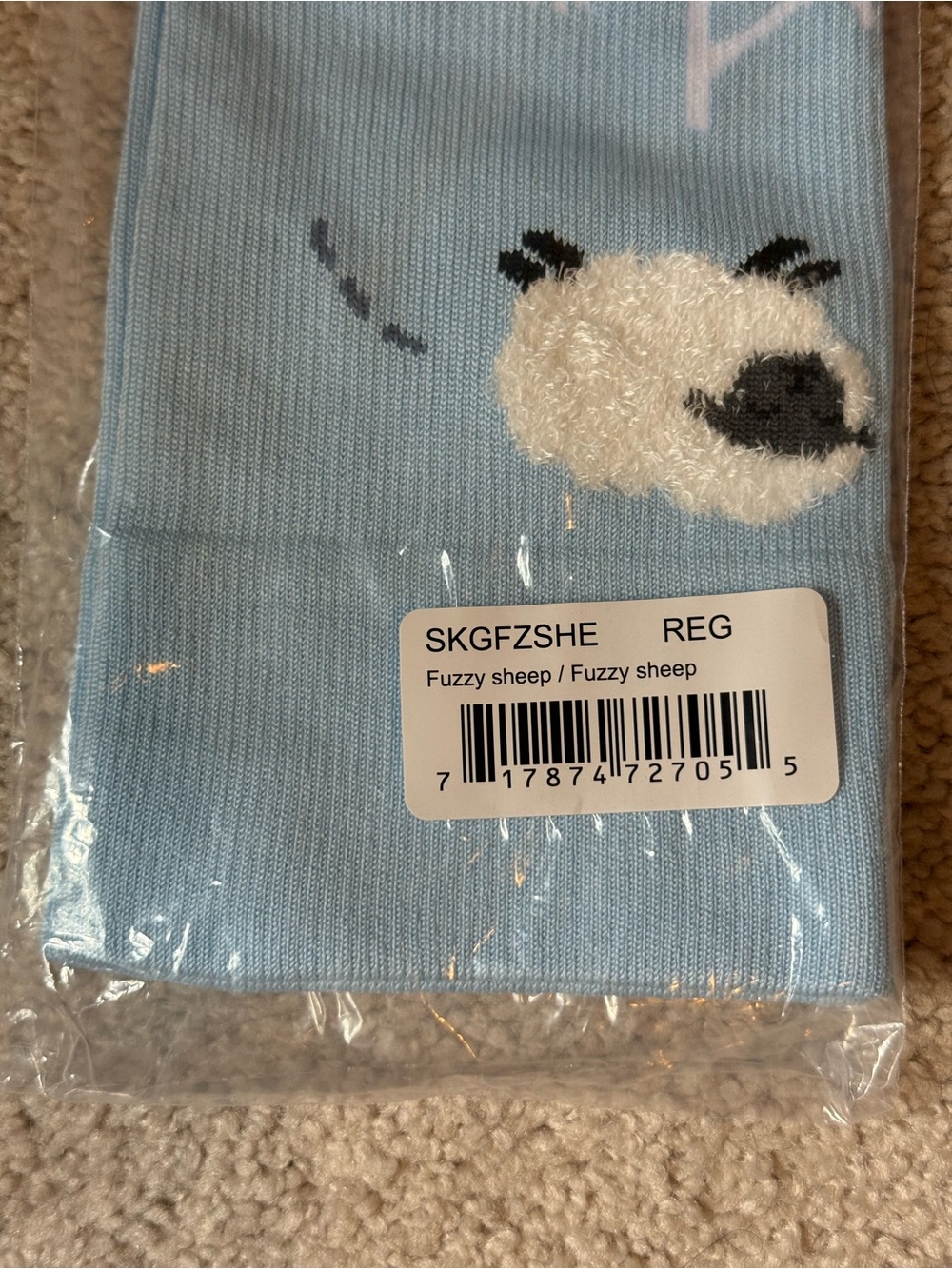 Skinergy Compression Socks - Light Blue with Sheep Motif - Picture 2 of 3